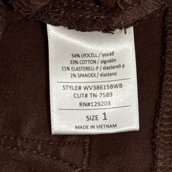 CELLO Womens Size 1 High Waist Flare Jeans Brown Denim Pants Y2K Style - Picture 6 of 10